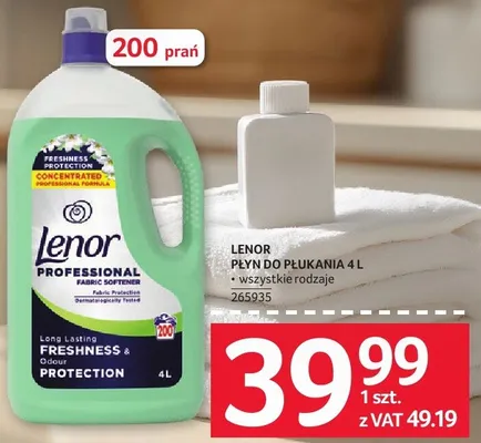 Płyn do płukania Lenor Professional 4L - wszystkie rodzaje promocja w Selgros