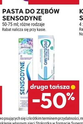 Pasta do zębów Sensodyne promocja w Stokrotka