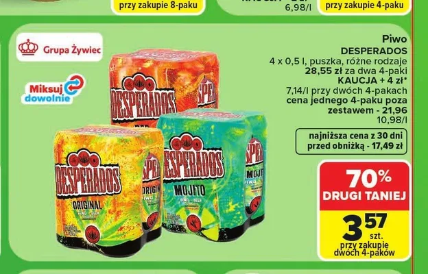 Piwo Desperados Original promocja w Carrefour