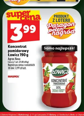 Koncentrat pomidorowy Łowicz promocja w TOPAZ