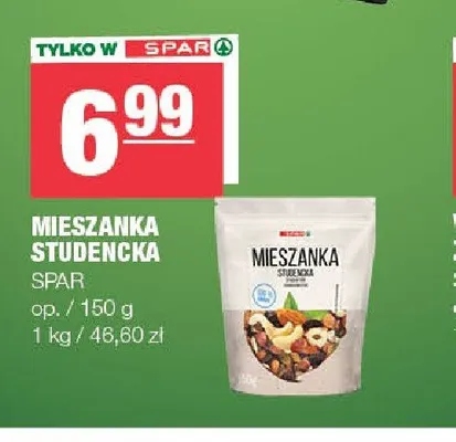 Mieszanka studencka SPAR promocja w SPAR