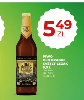 Piwo Old Prague Světlý Ležák promocja w Duży Ben