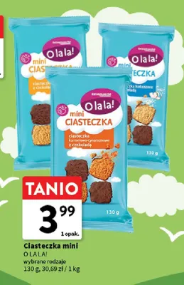 Ciasteczka mini karmelowo-cynamonowe z czekoladą O la la! promocja w Intermarche