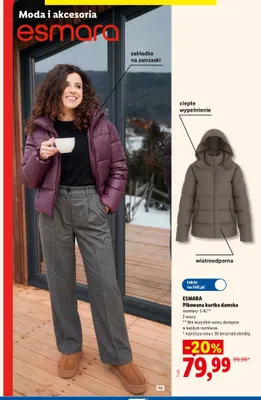 Pikowana kurtka damska Esmara promocja w Lidl