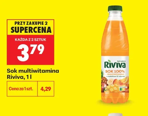 Sok multiwitamina Riviva promocja w Biedronka