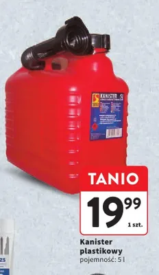 Kanister plastikowy 5l promocja w Intermarche