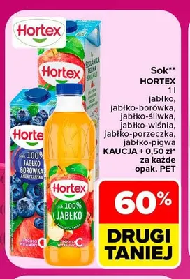 Sok Hortex jabłko-wiśnia promocja w Carrefour Market