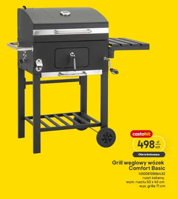 Grill węglowy wózek Comfort Basic promocja w Castorama