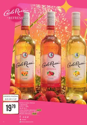 Wino Carlo Rossi Refresh Strawberry promocja w Dino