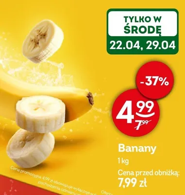 Banany 1kg promocja w Żabka