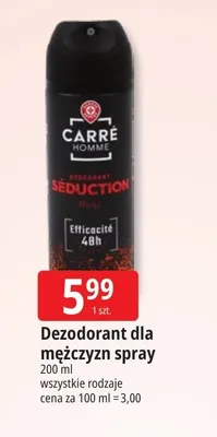Dezodorant dla mężczyzn spray Carré Homme promocja w Leclerc