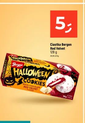 Ciastka Bergen Red Velvet promocja w Dealz