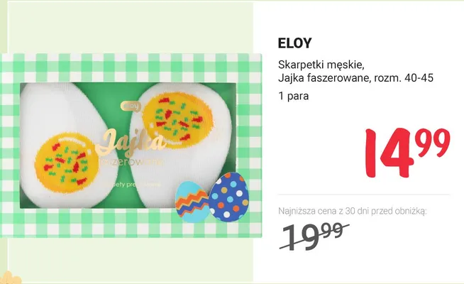 Skarpetki męskie, Jajka faszerowane, rozm. 40-45 promocja w Rossmann