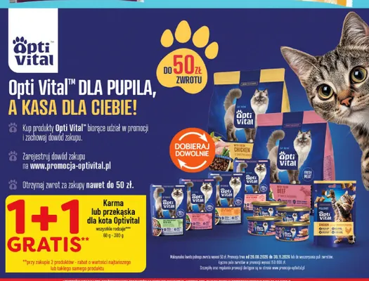 Przekąska dla kota Opti Vital promocja w POLOmarket
