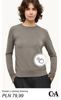 Sweter z cienkiej dzianiny C & A promocja w C&A