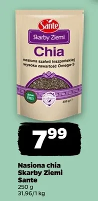 Nasiona chia Skarby Ziemi Sante promocja w Netto