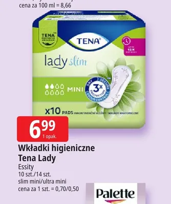 Wkładki higieniczne Tena Lady 10 szt. promocja w Leclerc