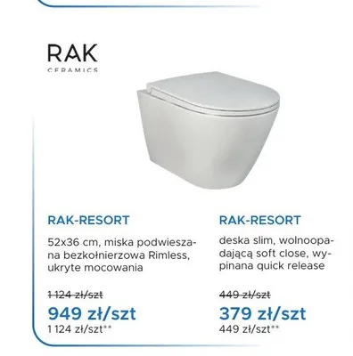 Deska sedesowa RAK Ceramics Rak-Resort promocja w Blu Salony Łazienek