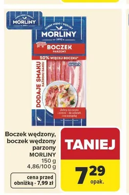 Boczek wędzony parzony Morliny promocja w Carrefour