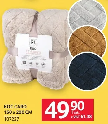 Koc Caro 150x200cm promocja w Selgros