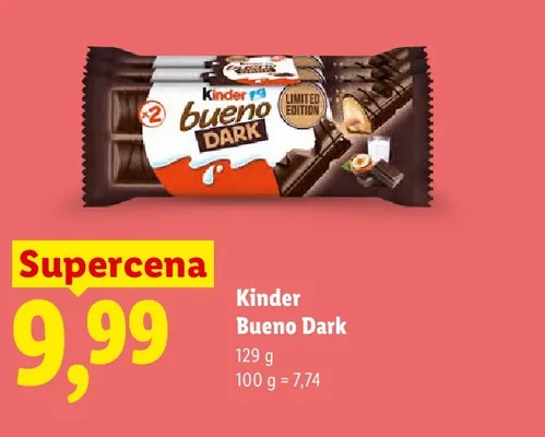 Wafel Kinder Bueno Dark 3-pak 43 g promocja w Lidl