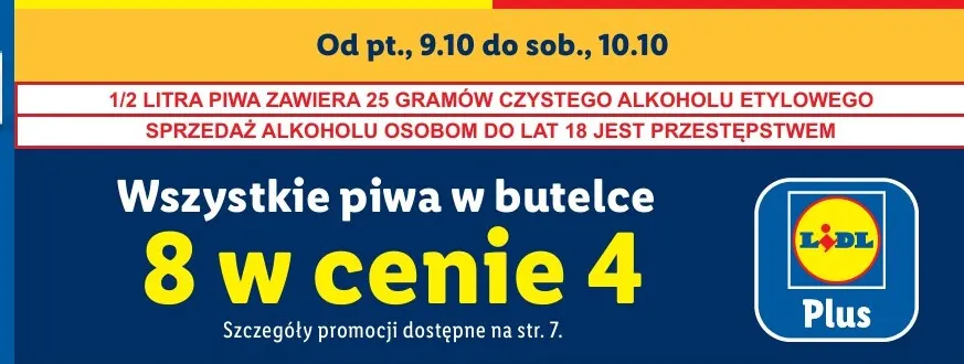 Wszystkie piwa w butelce promocja w Lidl