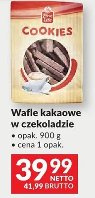 Wafle kakaowe w czekoladzie Fine Life promocja w Makro
