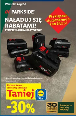 Akumulatory Parkside i Parkside Performance promocja w Lidl