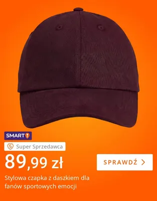 Stylowa czapka z daszkiem promocja w Allegro