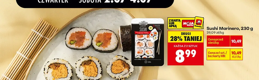 Sushi Marinero promocja w Biedronka