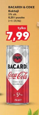 Koktajl Bacardi & Coke promocja w Kaufland