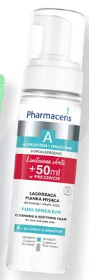 Łagodząca pianka myjąca do twarzy i okolic oczu Pharmaceris A Puri-Sensilium promocja w DOZ.PL