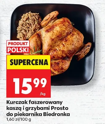 Kurczak faszerowany kaszą i grzybami Prosto do piekarnika promocja w Biedronka