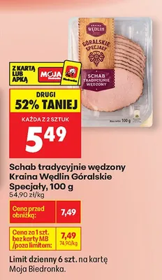 Schab tradycyjnie wędzony Góralskie Specjały promocja w Biedronka