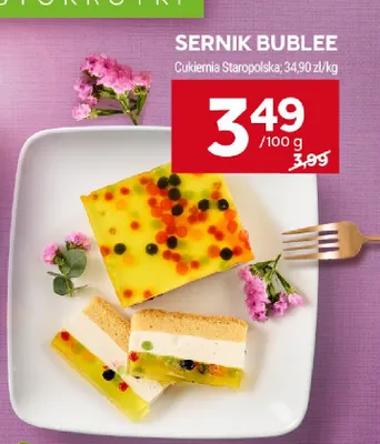 Sernik Bublee Cukiernia Staropolska promocja w Stokrotka