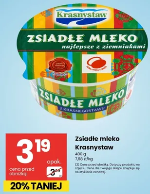Zsiadłe mleko Krasnystaw promocja w Delikatesy Centrum