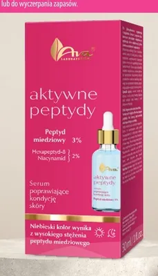 Serum poprawiające kondycję skóry Ava Aktywne Peptydy Peptyd miedziowy 3% promocja w Hebe