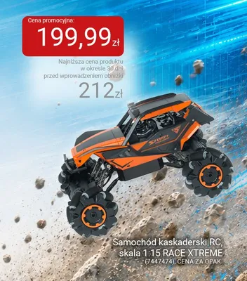 Samochód kaskaderski RC RACE XTREME promocja w Smyk