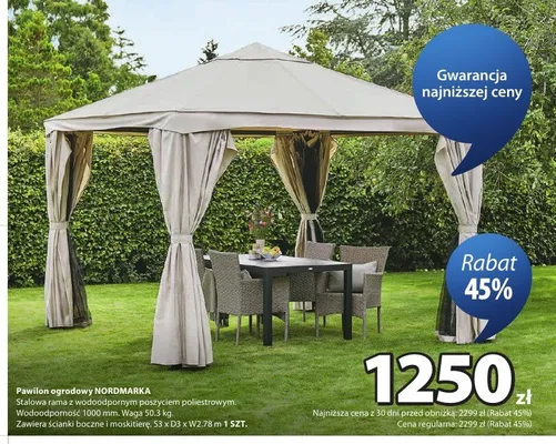 Pawilon ogrodowy NORDMARKA promocja w Jysk