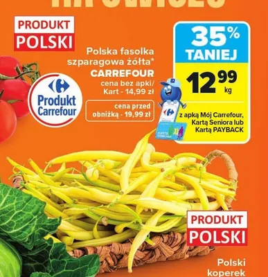 Fasolka szparagowa żółta Carrefour polska promocja w Carrefour