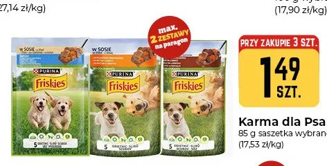 Karma dla psa Purina Friskies Junior w sosie promocja w Społem Częstochowa