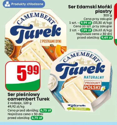 Ser pleśniowy camembert z pestkami dyni Turek promocja w Dino