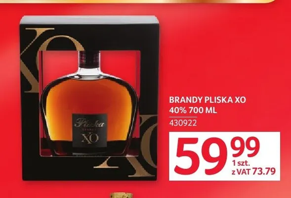 Brandy Pliska XO 40% promocja w Selgros