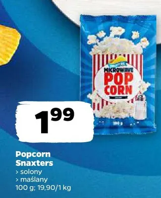 Popcorn maślany Snaxters promocja w Netto