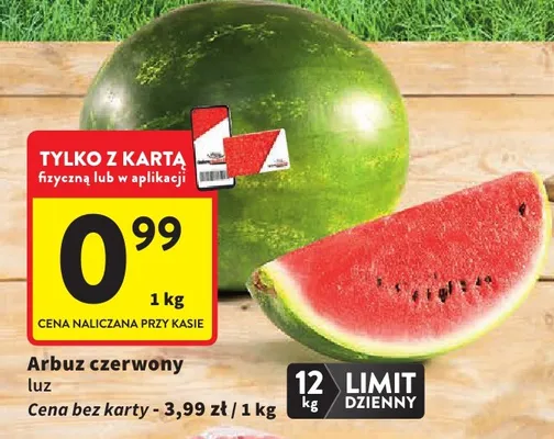 Arbuz czerwony luz promocja w Intermarche