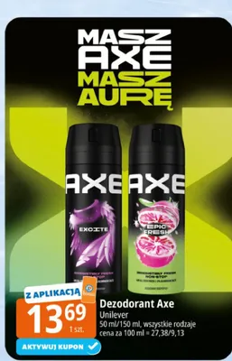 Dezodorant Axe Unilever 50ml/150ml promocja w Leclerc