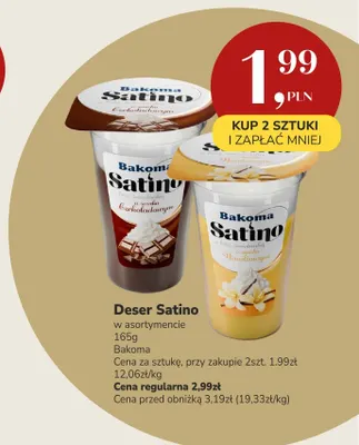 Deser Satino waniliowy Bakoma promocja w Market Point