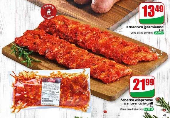 Żeberka wieprzowe w marynacie grill Agro Rydzyna promocja w Dino