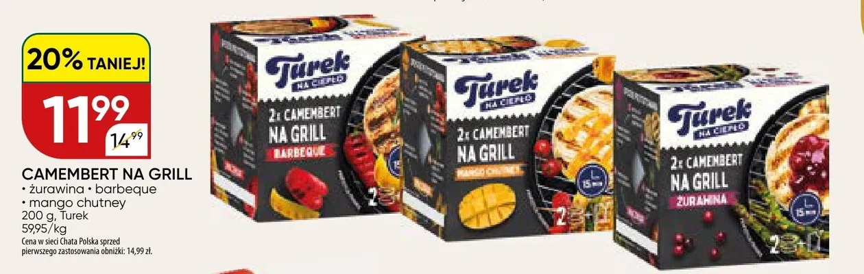 Camembert na grill żurawina Turek promocja w Chata Polska