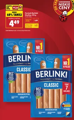 Parówki Berlinki Morliny promocja w Biedronka